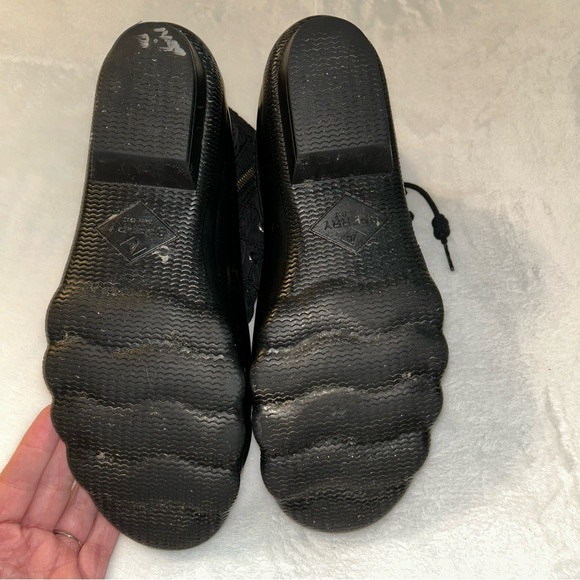 Sperry black waterproof rubber boot quilted top size 10M winter work wear - Picture 7 of 8
